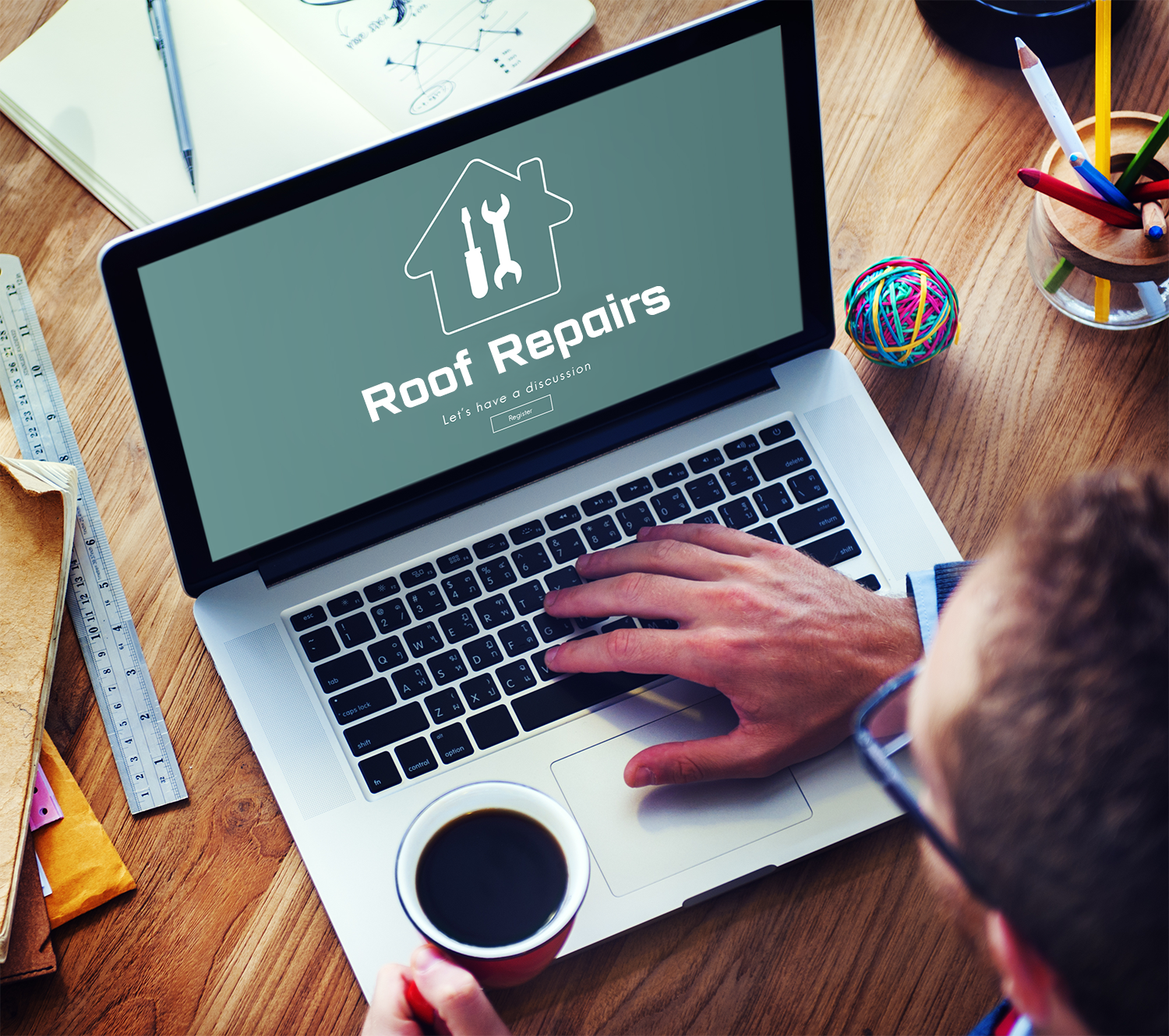 Online searches for roof repairs